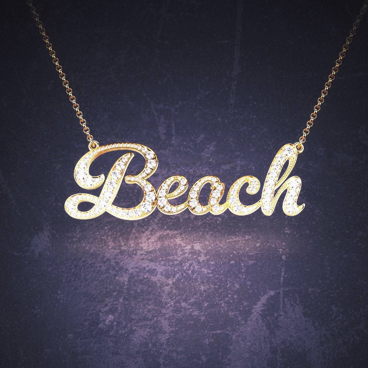 Beach Necklace - Gold & Diamonds - GROMOV