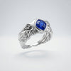 Sapphire Wings Ring - GROMOV, view 1 - 18k white gold with blue sapphire