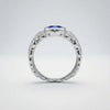 Sapphire Wings Ring - GROMOV, view 2 - 18k white gold with blue sapphire